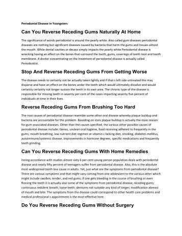 Can You Reverse Receding Gums Naturally At Home