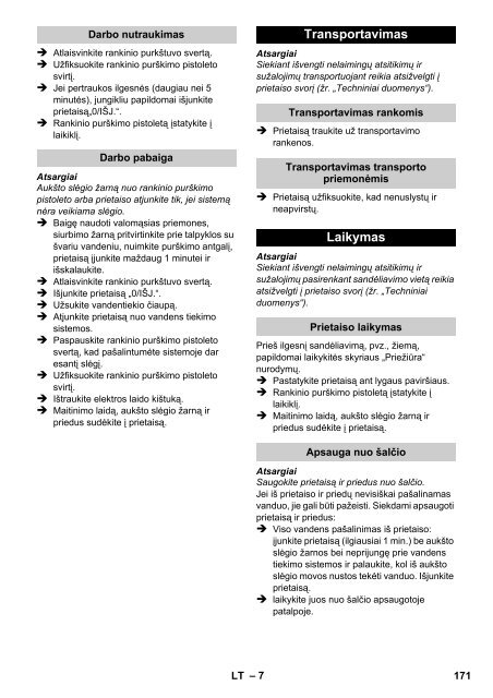 Karcher Nettoyeur haute pression K 214 + T50 - manuals