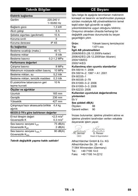 Karcher Nettoyeur haute pression K 214 + T50 - manuals