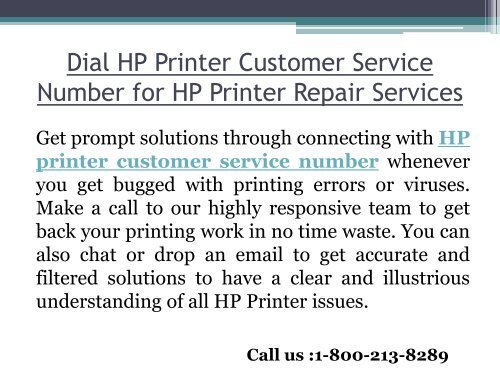 Call 1-800-213-8289 HP printer technical Support for HP printer help