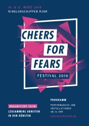 Cheers for Fears Festival 2018 - Programm