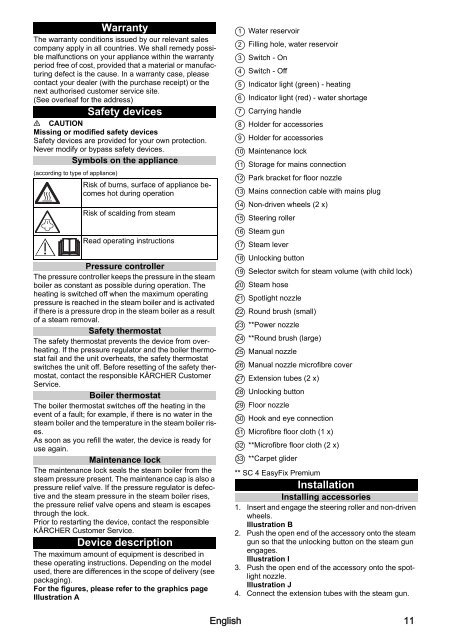 Karcher SC 4 EasyFix - manuals
