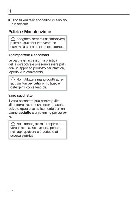 Miele Dynamic U1 Allergy PowerLine - SHCF3 - Istruzioni d'uso