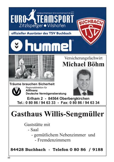 Stadionzeitung TSV Buchbach - SpVgg Greuther Fürth II