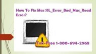 Toll-Free 1-800-694-2968 How to Fix Mac SSL_Error_Bad_Mac_Read Error