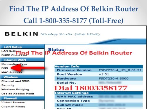 Call 18002046959 To Find The IP Address Of Belkin Router