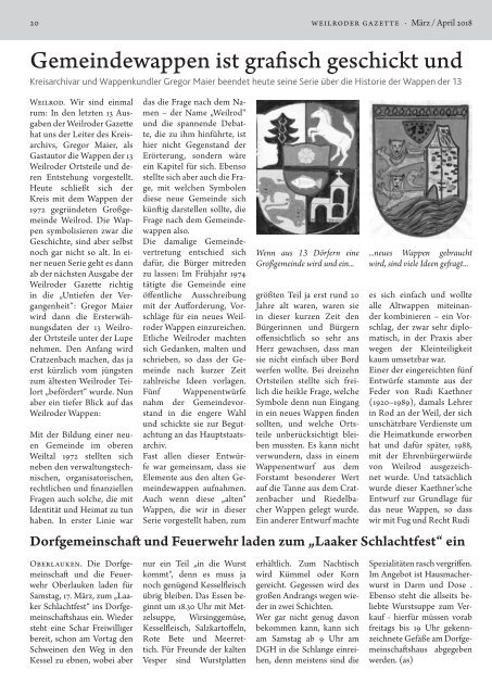 Weilroder Gazette März/April 2018