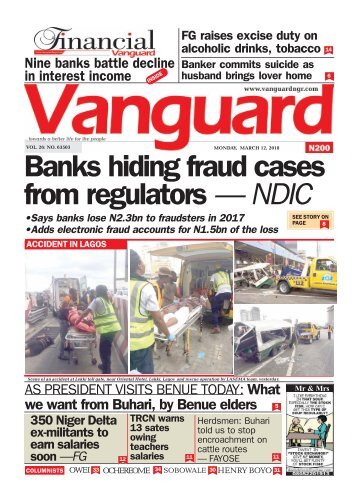 12032018 - Banks hiding fraud cases from regulators — NDIC