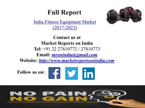 India Fitness Equipment Market