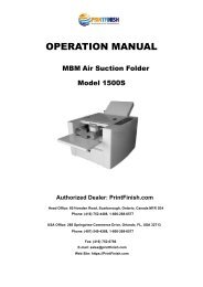 MBM 1500S Automatic Programmable Air Suction Tabletop Paper Folder Machine - PrintFinish.com