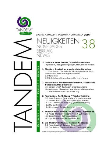 Tandem-Neuigkeiten 38ene08