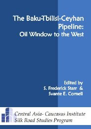 1. The Baku-Tbilisi-Ceyhan Pipeline - Central Asia-Caucasus Institute