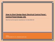 How to Start Design Basic Electrical Control Panel - Control Panel Design 101