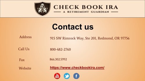 IRA LLC Custodian | Check Book IRA LLC