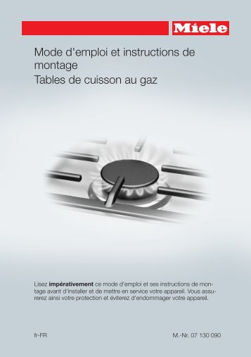 Miele KMDA 7774 FR - Mode d'emploi et instructions de montage