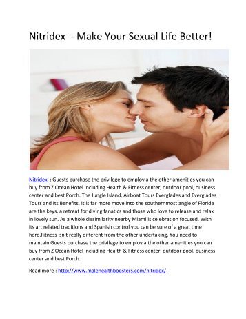 Nitridex  - Make Your Sexual Life Better!