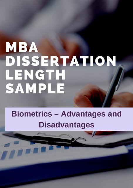 MBA Dissertation Length Sample