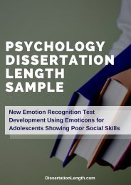 Psychology Dissertation Length Sample