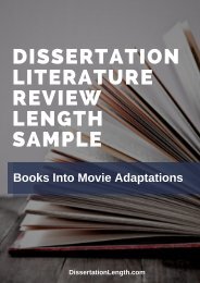Dissertation Literature Review Length Sample