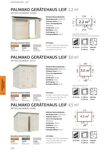 Palmako Gartenhäuser