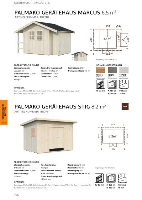 Palmako Gartenhäuser