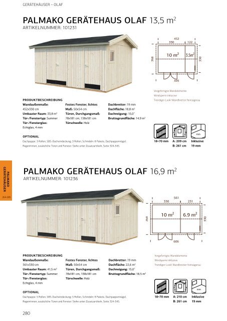 Palmako Gartenhäuser