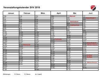 Veranstaltungskalender SVV 2018