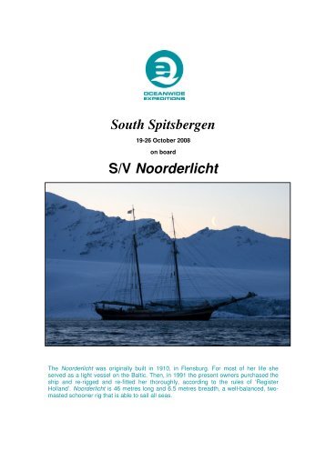 South Spitsbergen S/V Noorderlicht - Spitzbergen