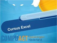 Cursus Excel bij Computertraining.nl