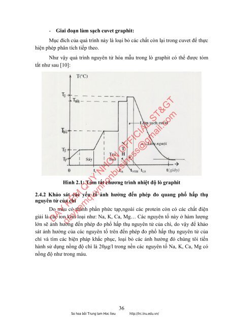 Nghiên cứu xác định hàm lượng chì trong máu bằng phương pháp quang phổ hấp thụ nguyên tử với kỹ thuật nguyên tử hóa bằng lò graphit