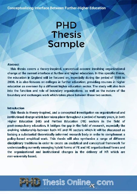 PhD Thesis Sample