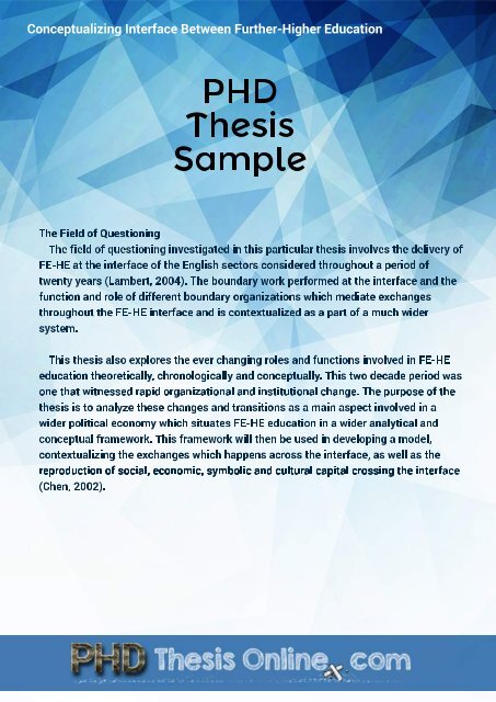 PhD Thesis Sample