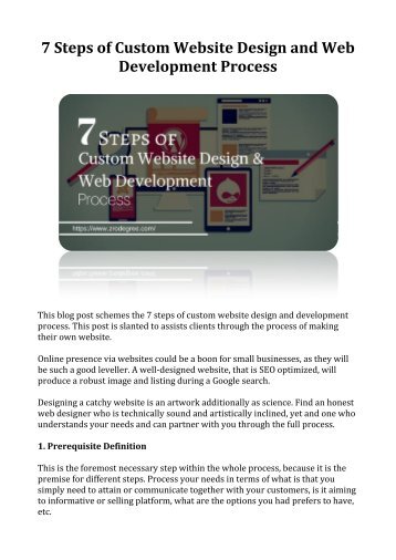 7 Steps of Custom Website Design and Web Development Process - Ottawa Web Development