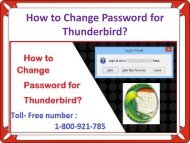 How to Change Password for Thunderbird?