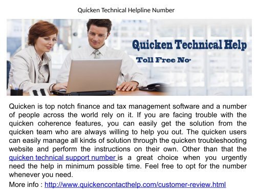 Quicken Software Service Number.