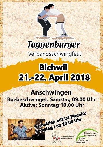 Toggenburger Verbandsschwingfest Bichwil 2018