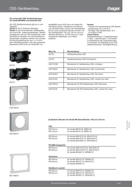 Technischer Anhang