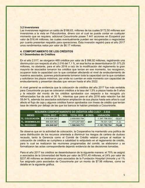 Informe de Gestión 2017