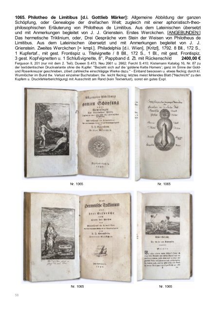 Occulta-Antiquariats-Katalog 13.2 Alchemie