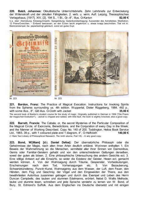 Occulta-Antiquariats-Katalog 14