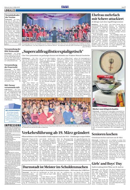 Wochen-Kurier 11/2018 - Lokalzeitung für Weiterstadt und Büttelborn