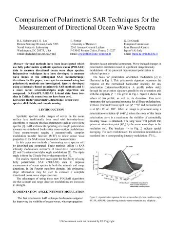 Comparison of Polarimetric SAR Techniques for the ... - IETR