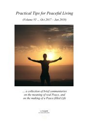 Practical Tips for Peaceful Living - Vol VI (Oct 17 thru Jan 18)