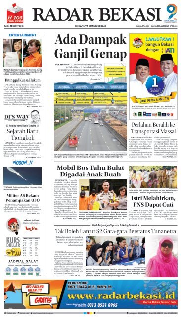 Radar Bekasi Edis 14 Maret