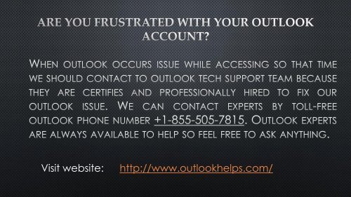 Get Microsoft Outlook Email Help +1-855-505-7815