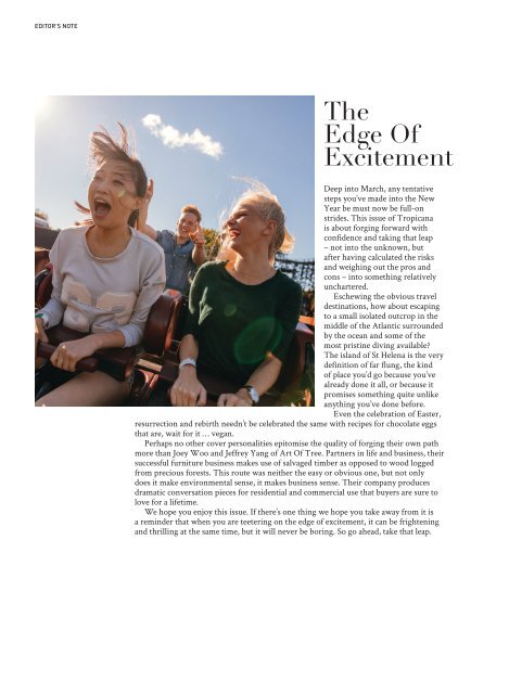 Tropicana Magazine Mar-Apr 2018 #117: Edge Of Excitement
