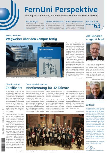 Fernuni Perspektive Ausgabe 63 Fruhjahr 18