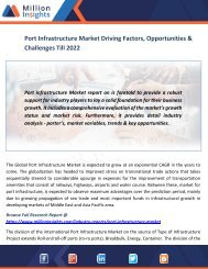 Port Infrastructure Market Driving Factors, Opportunities & Challenges Till 2022