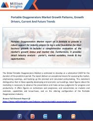Portable Oxygenerators Market Growth Patterns, Growth Drivers, Current And Future Trends