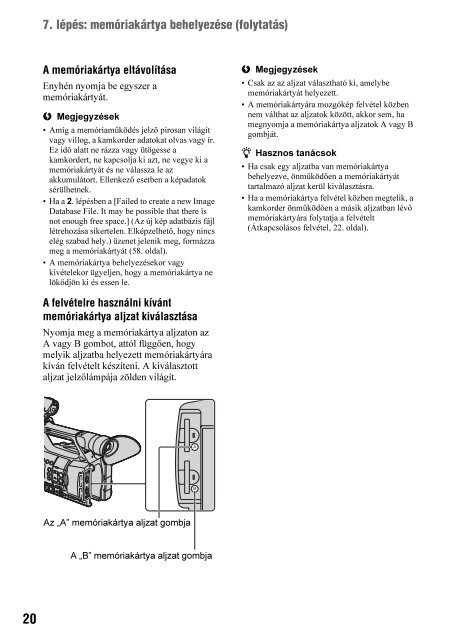 Sony HDR-AX2000E - HDR-AX2000E Mode d'emploi Hongrois